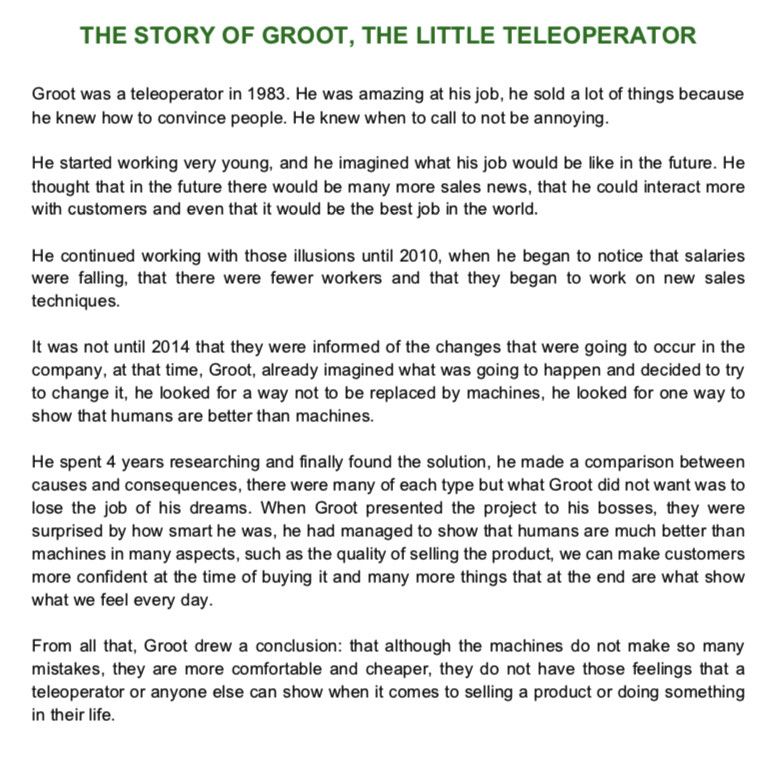THE STORY OF GROOT  THE LITTLE TELEOPERATOR